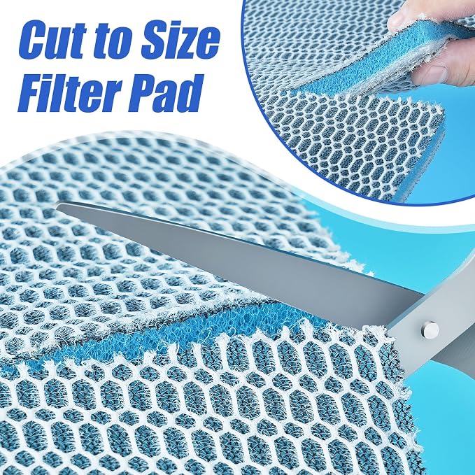 AQUANEAT Aquarium Filter Sponge 8-Layer Filter Media Pad, Cut-to-Size Foam Floss - Image 6