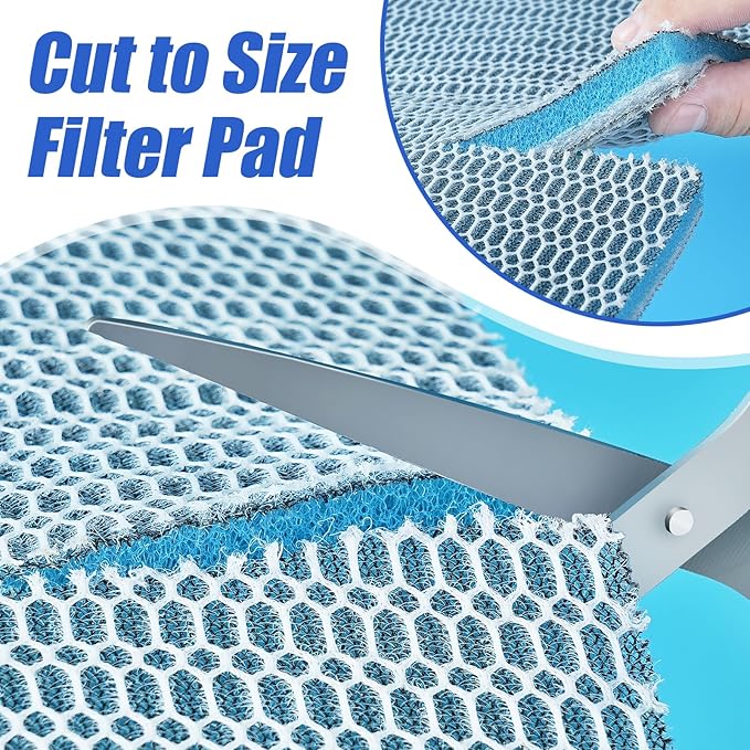 AQUANEAT Aquarium Filter Sponge 8-Layer Filter Media Pad, Cut-to-Size Foam Floss - Image 6