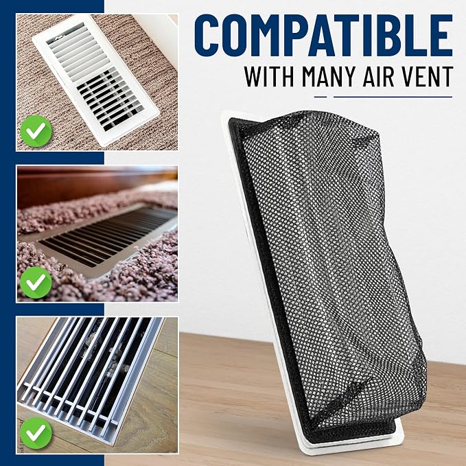 2 Pack Floor Vent Screen Cover | Floor Vent Filter Screen, Air Vent Filters - Image 3