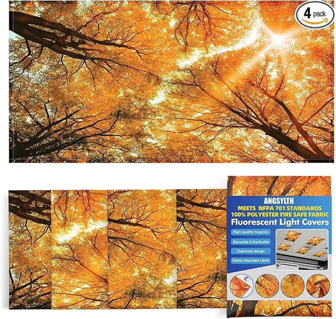 ANGSYLTH 4 Pcs Fluorescent Light Covers by ANGSYLTH