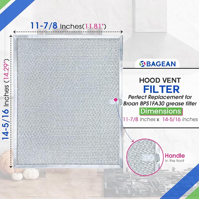 Bagean Stove Hood Vent Filter 11.8" x 14.3" BPS1FA30 - Image 3
