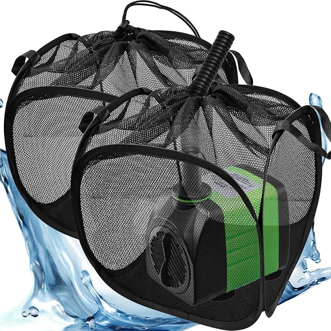2Pcs Pop Up Pond Filter Bag 10inch Stainless Steel Wire Water Pump Barrier Box by Voccos