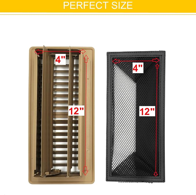 MODERN WAVE - Floor Air Vent Cover Screen - Floor Register Trap Mesh Filter Net - Image 3