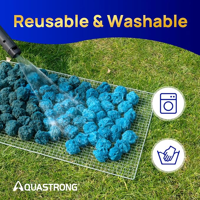 AQUASTRONG Pool Filter Balls for Sand Filter Pump, 3.1 lbs Reusable Sand Filter - Image 5