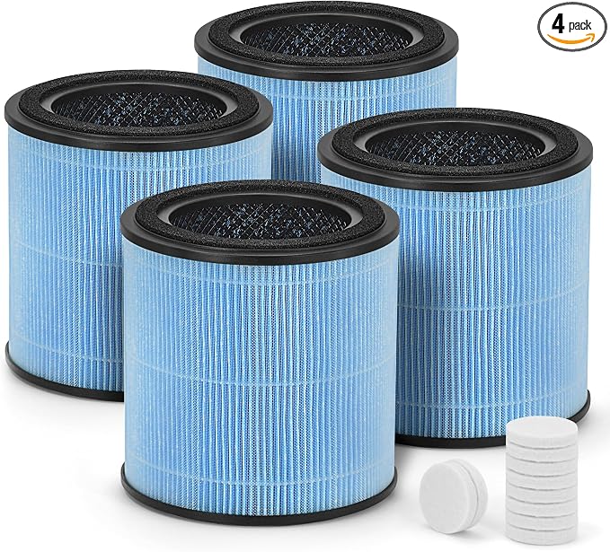 4-Pack AP0601 True HEPA Replacement Filter, Compatible by Nisreen