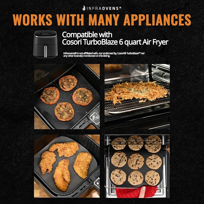 Air Fryer Reusable Liners for Cosori TurboBlaze 6QT Non Stick Perforated Liner - Image 5