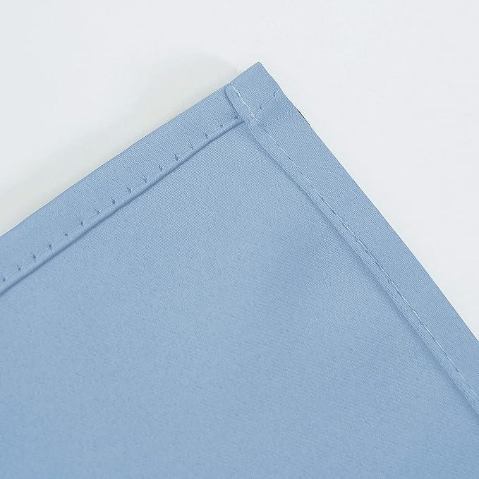 LEMOMO Sky Blue Blackout Curtains/38 x 54 Inch/Set of 2 Panels Thermal Insulated Room Darkening Curtains for Bedroom