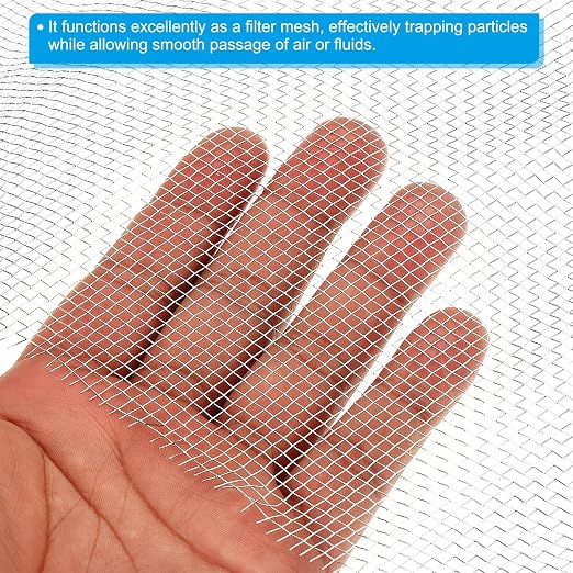 PATIKIL 304 Stainless Steel Wire Mesh Screen, 10 Mesh Woven Air Vent Filter - Image 4