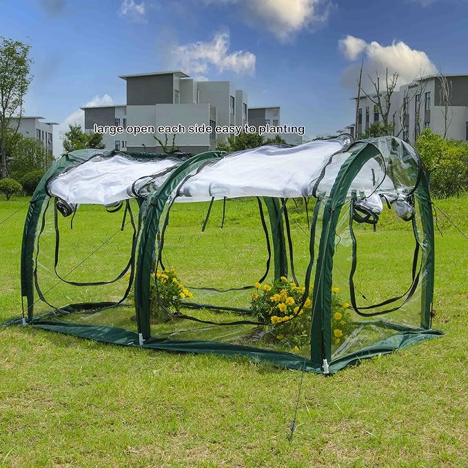 Poray Pop Up Tunnel Greenhouse Tent, Portable 78.8''Long Greenhouse Gardening - Image 8