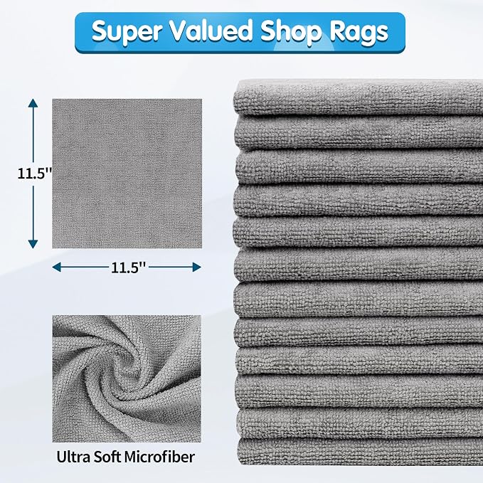FIXSMITH Shop Towels, Microfiber Towels - Image 2