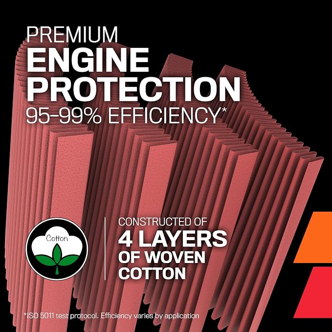 K&N High-Flow Original Lifetime Universal Clamp-On Air Filter: High Performance - Image 4