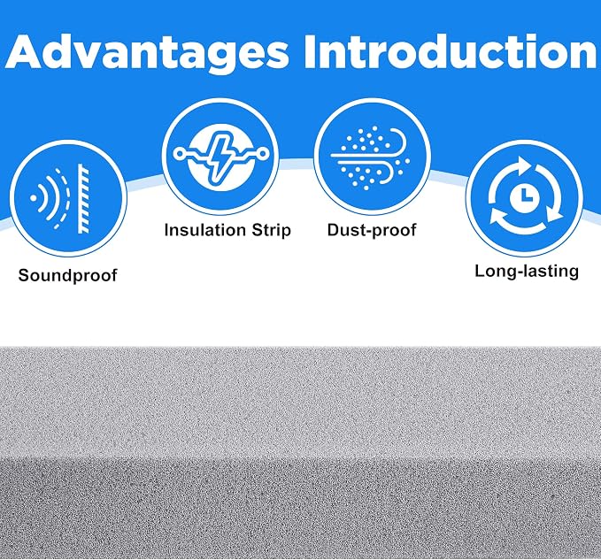 moonoom 6 Pcs Foam Air Conditioner Weatherseal Tape-1'' x 1'' x 6.5ft Air - Image 4