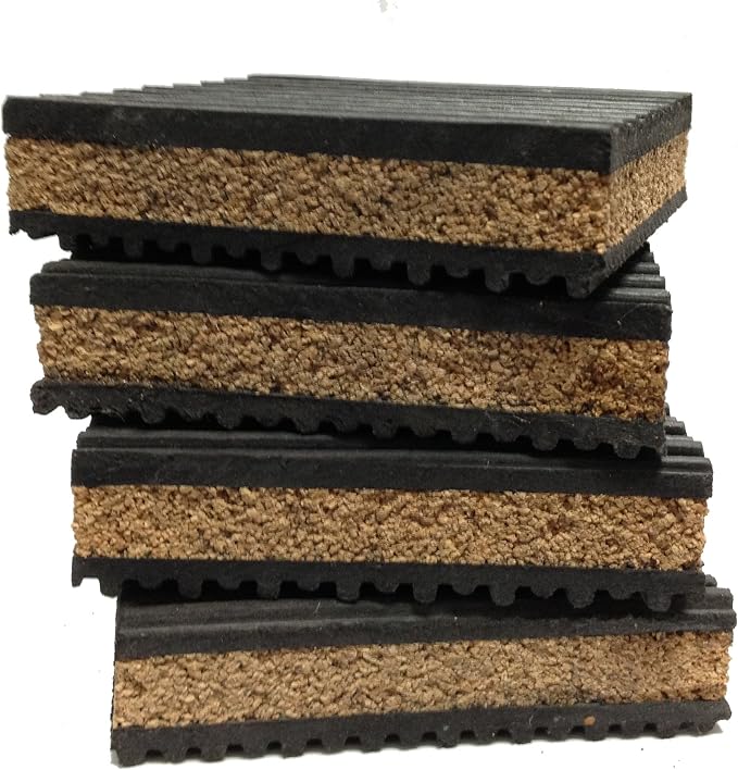 Cork & Rubber Anti Vibration Pads 6" x 6" - Image 3