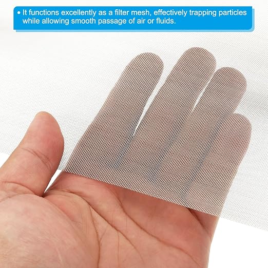 PATIKIL 304 Stainless Steel Wire Mesh Screen, 50 Mesh Woven Air Vent Filter - Image 4