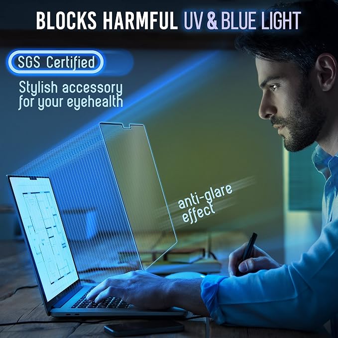 VINTEZ Magnetic Blue Light Screen Protector Compatible - Image 3