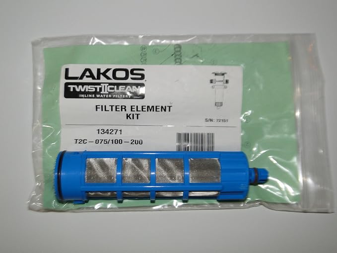 Lakos Filter Element Replacement Kit 3/4" / 1" Twist 2 Clean Twist II Clean by Lakos