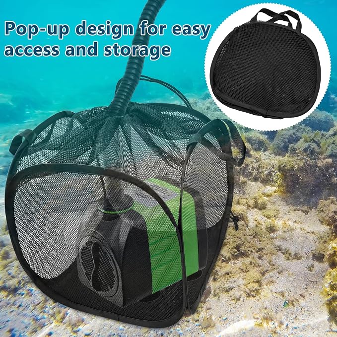 2Pcs Pop Up Pond Filter Bag 10inch Stainless Steel Wire Water Pump Barrier Box - Image 7