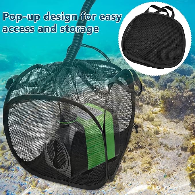 2Pcs Pop Up Pond Filter Bag 10inch Stainless Steel Wire Water Pump Barrier Box - Image 7