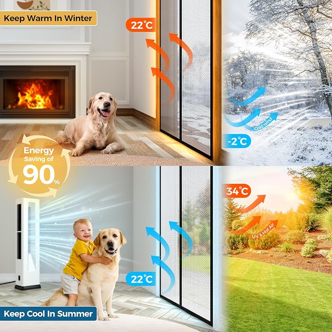 Magnetic Thermal Insulated Door Curtain - Image 3