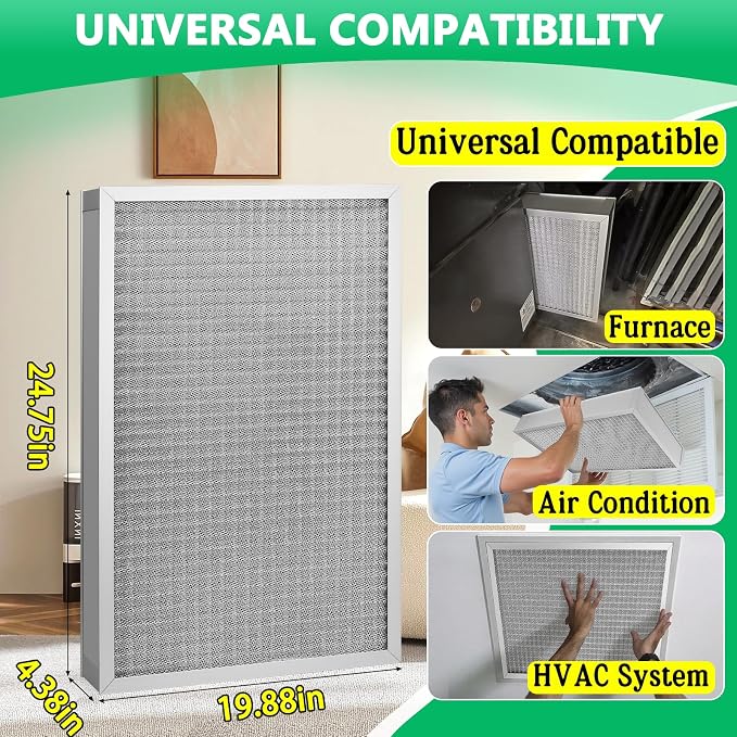 20×25×5 MERV-11 Air Filter | Washable Reusable Furnace Filter| 1-Pack | - Image 2