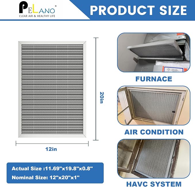 12x20x1 Reusable Air Filter, Electrostatic HVAC Air Filter, Lasts a Lifetime - Image 5