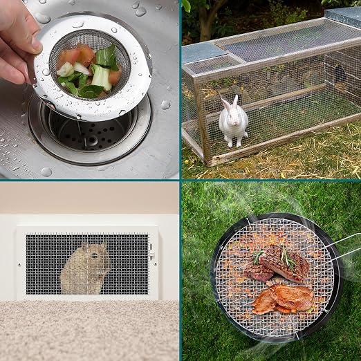 20 Mesh 304 Stainless Steel Mesh Screen, 15.7'' x 295'' Wire Screen Mesh - Image 5