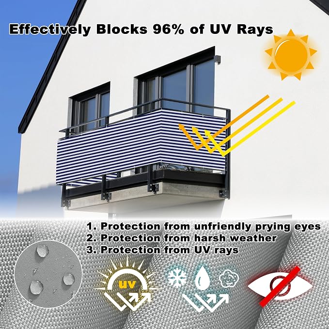 Privacy Screen 6.6' x 23' UV Protection Weather-Resistant Privacy Fence Panels - Image 4