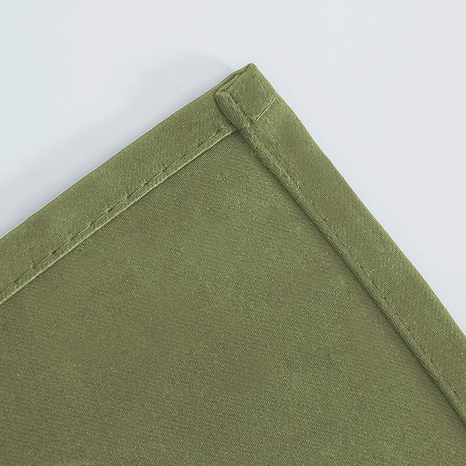 LEMOMO Olive Blackout Curtains/52 x 95 Inch/Set of 2 Panels Thermal Insulated Room Darkening Curtains for Bedroom