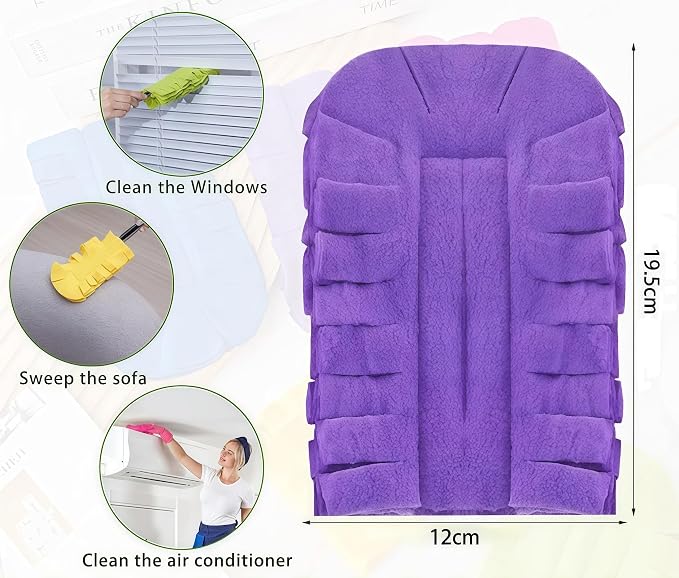 5 PCS Microfiber Duster Refill Reusable, Washable Cleaning Pads, 360 Cleaning - Image 9