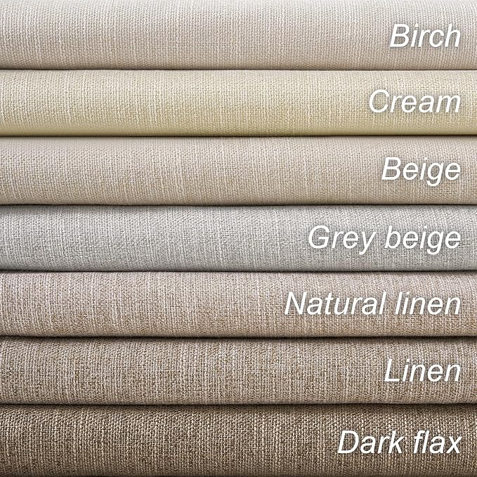 Topfinel Beige White 100% Blackout Curtains 72 Inches Long 2 Panels for Bedroom Natural Linen Heavy Insulated Bay Window Curtains Modern Neutral Drapes for Bedroom/Cabin/Kitchen (W52 x L72)