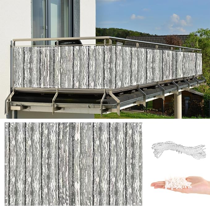 Privacy Screen Protector 9.8' x 23' Durable and UV Resistant Privacy Screen by AYLFBFU