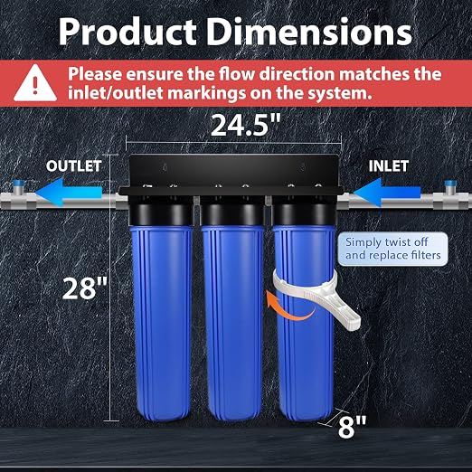 iSpring Whole House Water Filter System w/Auto-Flushing Spin Down Sediment - Image 4