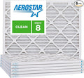 Aerostar 8x20x1 MERV 8, Pleated Air Filter, Box of 6, Made in the USA by AirFiltersDelivered