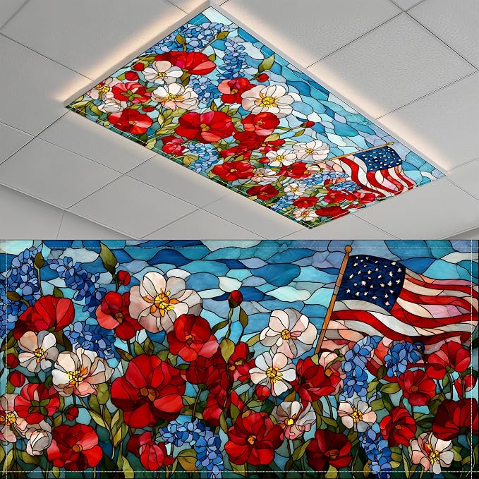 Fluorescent Light Covers-2 Pack 4 x 2 Feet Magnetic Ceiling Light Cover Room by BSFHH