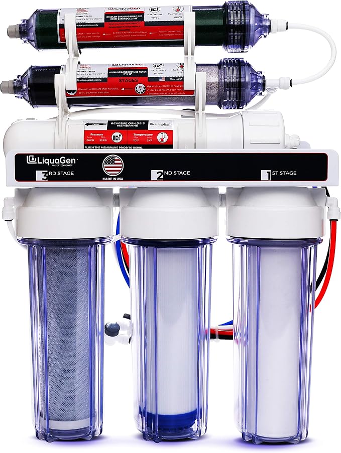 LiquaGen - 6 Stage Portable Dual Use Drinking and Aquarium Reef/Deionization | by LiquaGen