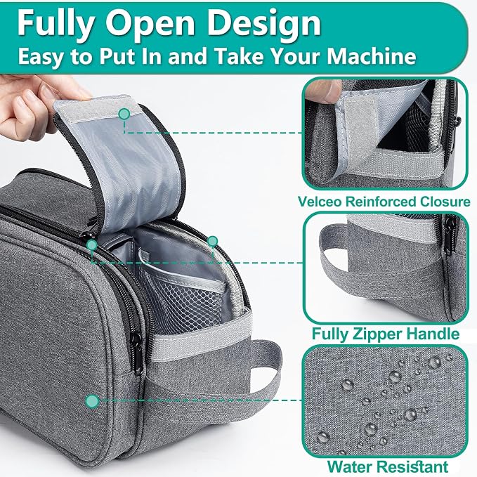CPAP Travel Bag for ResMed AirMini Machine, Portable Storage Organizer Case - Image 2