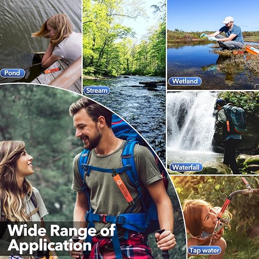 Straw Water Filter 8 Pack – Outdoor Camping & Hiking Survival Gear Kit - Image 7