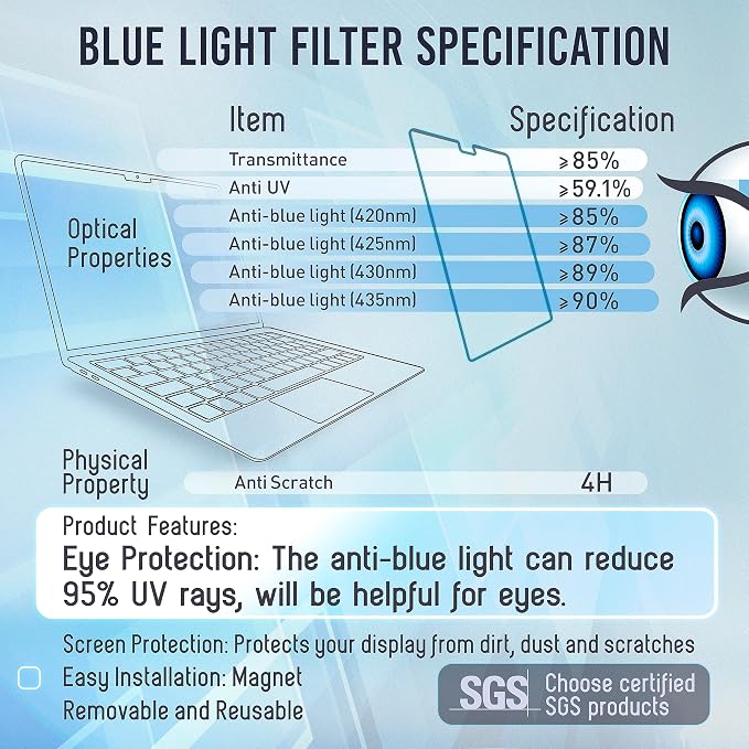VINTEZ Magnetic Blue Light Screen Protector Compatible - Image 9